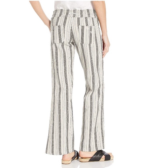 Roxy Oceanside Flared Linen Striped Beach Pants - Picture 3 of 8